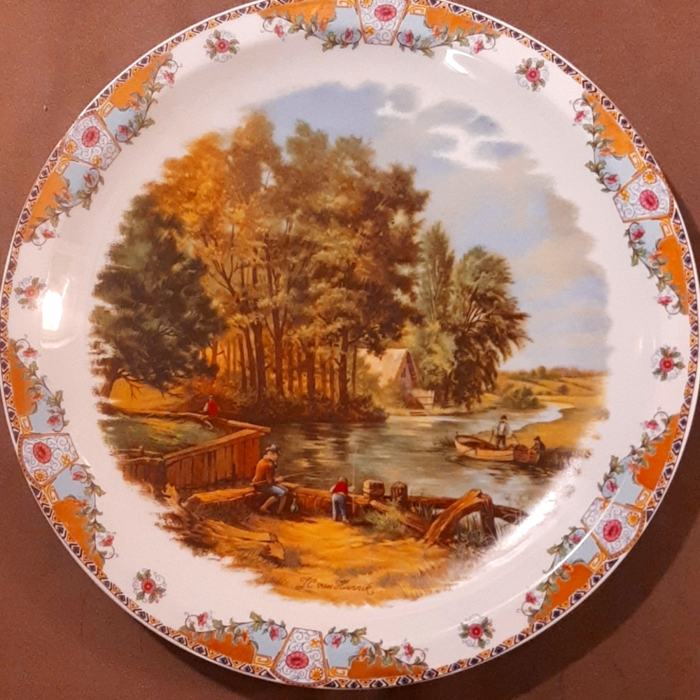 Vintage Limoge a la main, 11.5" charger bowl